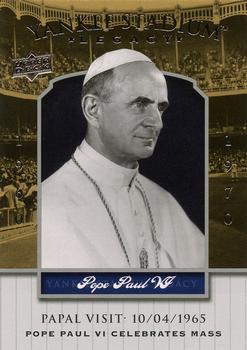 2008 Upper Deck Yankee Stadium Legacy - Historical Moments #3407 Pope Paul VI Front