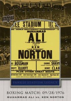 2008 Upper Deck Yankee Stadium Legacy - Historical Moments #4131 Muhammad Ali v. Ken Norton Front