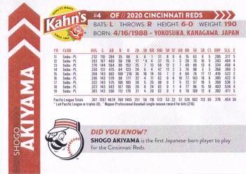 2020 Kahn's Cincinnati Reds #NNO Shogo Akiyama Back