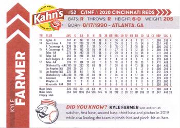 2020 Kahn's Cincinnati Reds #NNO Kyle Farmer Back