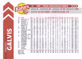 2020 Kahn's Cincinnati Reds #NNO Freddy Galvis Back