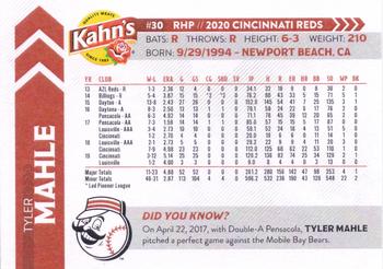 2020 Kahn's Cincinnati Reds #NNO Tyler Mahle Back