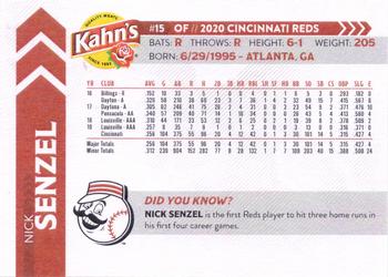 2020 Kahn's Cincinnati Reds #NNO Nick Senzel Back