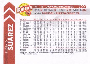 2020 Kahn's Cincinnati Reds #NNO Eugenio Suarez Back