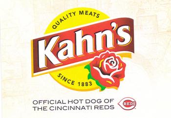2020 Kahn's Cincinnati Reds #NNO Kahn's Promo Card Back