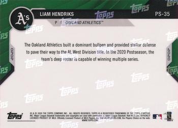 2020 Topps Now Postseason Oakland Athletics #PS-35 Liam Hendriks Back