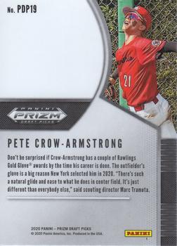 2020 Panini Prizm Draft Picks #PDP19 Pete Crow-Armstrong Back