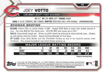 2021 Bowman #49 Joey Votto Back