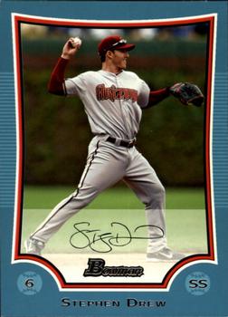 2009 Bowman - Blue #51 Stephen Drew Front