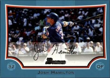 2009 Bowman - Blue #54 Josh Hamilton Front