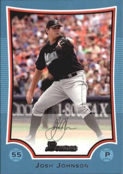 2009 Bowman - Blue #130 Josh Johnson Front