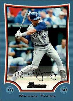 2009 Bowman - Blue #162 Michael Young Front