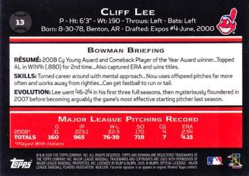 2009 Bowman - Gold #13 Cliff Lee Back