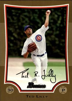 2009 Bowman - Gold #17 Ted Lilly Front