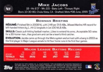2009 Bowman - Gold #47 Mike Jacobs Back