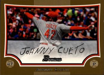2009 Bowman - Gold #112 Johnny Cueto Front