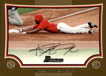 2009 Bowman - Gold #151 Howie Kendrick Front