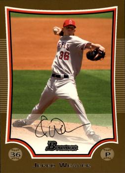 2009 Bowman - Gold #156 Jered Weaver Front