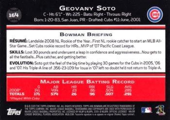 2009 Bowman - Gold #164 Geovany Soto Back