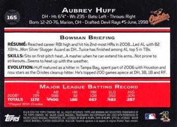 2009 Bowman - Gold #165 Aubrey Huff Back