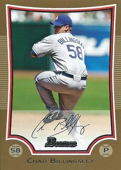 2009 Bowman - Gold #170 Chad Billingsley Front