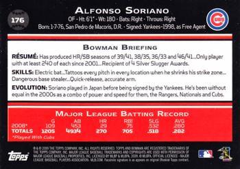 2009 Bowman - Gold #176 Alfonso Soriano Back