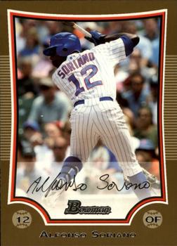 2009 Bowman - Gold #176 Alfonso Soriano Front