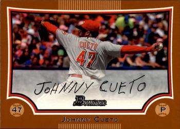 2009 Bowman - Orange #112 Johnny Cueto Front