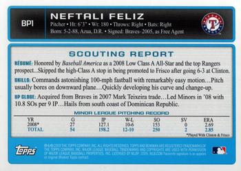 2009 Bowman - Prospects #BP1 Neftali Feliz Back