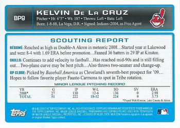 2009 Bowman - Prospects #BP9 Kelvin de la Cruz Back