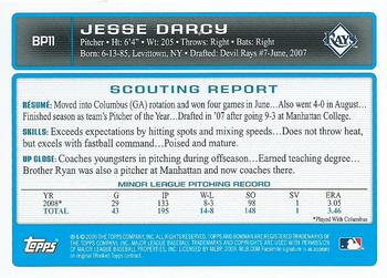 2009 Bowman - Prospects #BP11 Jesse Darcy Back