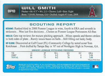2009 Bowman - Prospects #BP13 Will Smith Back
