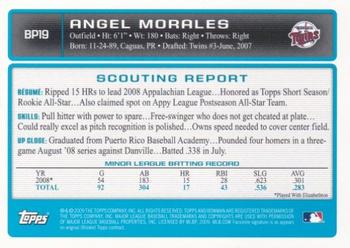 2009 Bowman - Prospects #BP19 Angel Morales Back