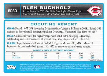 2009 Bowman - Prospects #BP30 Alex Buchholz Back