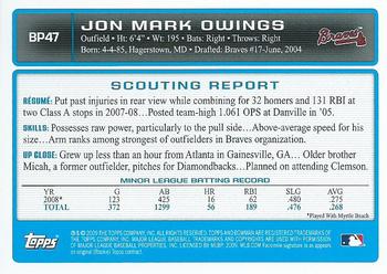 2009 Bowman - Prospects #BP47 Jon Mark Owings Back