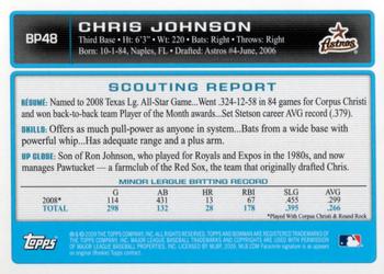 2009 Bowman - Prospects #BP48 Chris Johnson Back