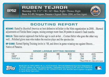 2009 Bowman - Prospects #BP52 Ruben Tejada Back