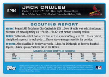 2009 Bowman - Prospects #BP64 Jack Cawley Back