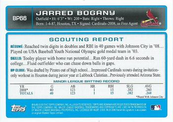 2009 Bowman - Prospects #BP66 Jarred Bogany Back