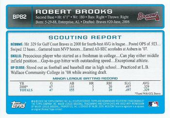 2009 Bowman - Prospects #BP82 Robert Brooks Back