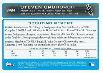 2009 Bowman - Prospects #BP84 Steven Upchurch Back