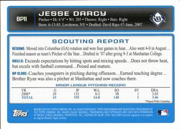 2009 Bowman - Prospects Gold #BP11 Jesse Darcy Back