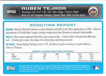 2009 Bowman - Prospects Gold #BP52 Ruben Tejada Back