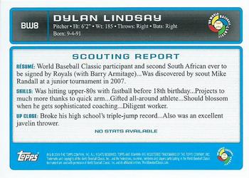 2009 Bowman - WBC Prospects #BW8 Dylan Lindsay Back