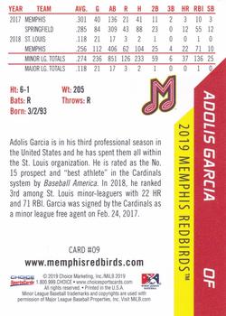 2019 Choice Memphis Redbirds #9 Adolis Garcia Back