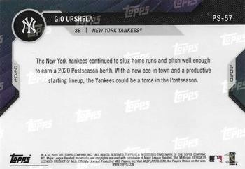 2020 Topps Now Postseason New York Yankees #57 Gio Urshela Back