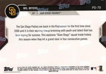 2020 Topps Now Postseason San Diego Padres #PS-70 Wil Myers Back