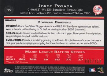 2009 Bowman Chrome - Blue Refractors #35 Jorge Posada Back