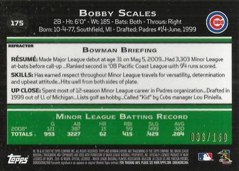 2009 Bowman Chrome - Blue Refractors #175 Bobby Scales Back