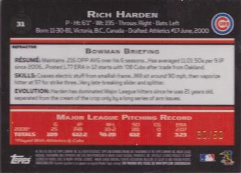 2009 Bowman Chrome - Gold Refractors #31 Rich Harden Back